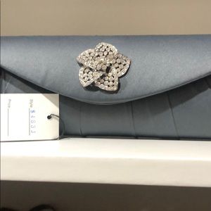 Party clutch very pretty grey color with stones